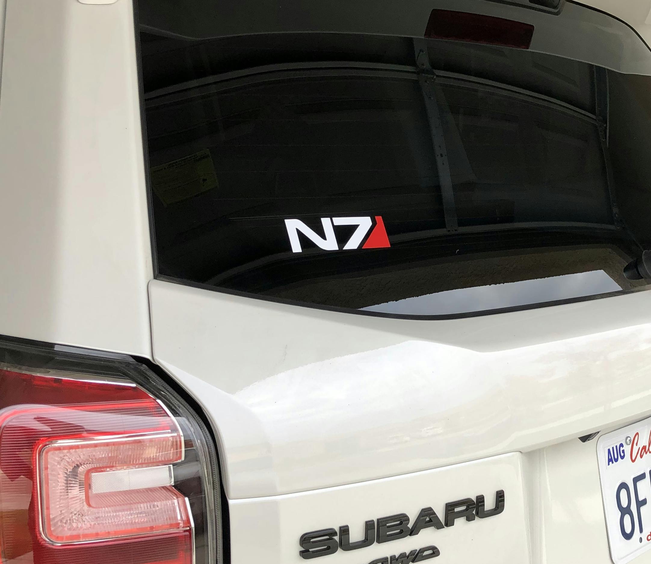 Mass Effect N7 Window Decal Sticker Custom Sticker Shop